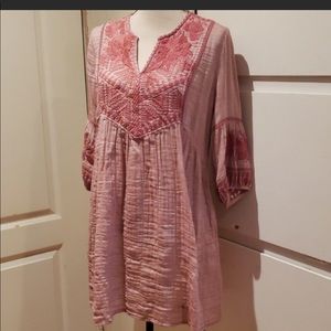 Johnny Was Embroidered Tunic Dress Size Small NWT